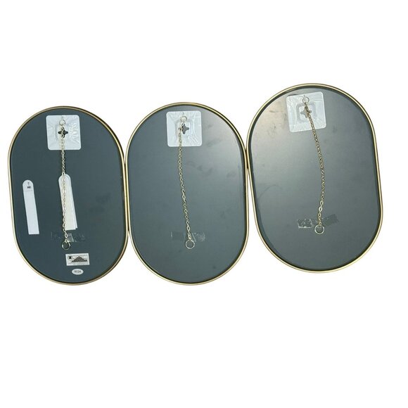 8" x 12" Gold Modern Wall Mirror Set of 3 By Infiniti Group International Inc - Picture 5 of 7